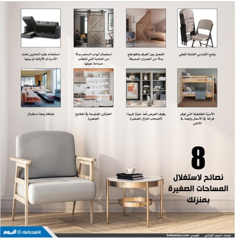 8 نصائح لاستغلال المساحات الصغيرة بمنزلك