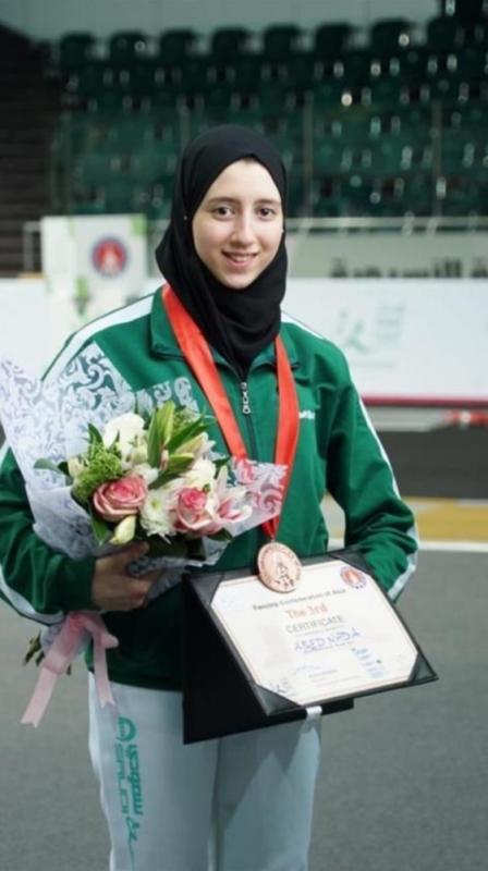 ندى عابد: أستهدف الميداليات الآسيوية والعالمية