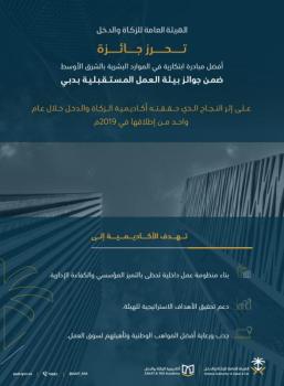 "الزكاة والدخل" تتوج بجائزة دولية في تنمية الكفاءات