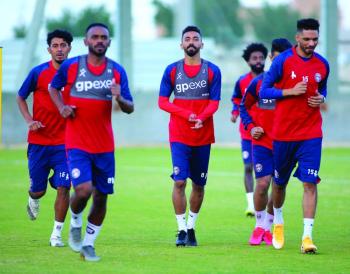 العدالة يعاود التدريبات باسترجاع وثلج