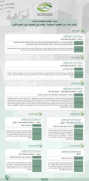 «نزاهة» تكشف تفاصيل 7 قضايا فساد 