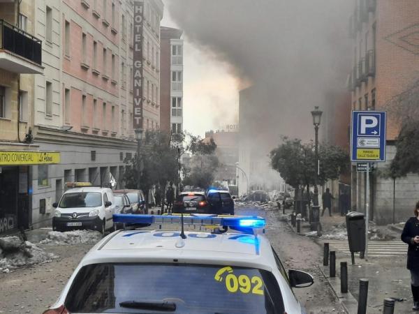 مقتل اثنين وإصابة 8 في انفجار بوسط مدريد 