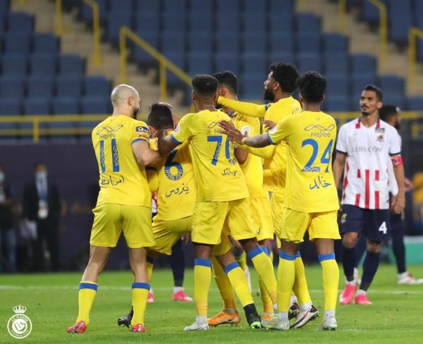 النصر يعاقب الوحدة بثلاثية