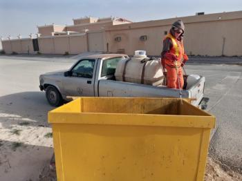 تعقيم وتطهير حاويات النظافة بمليجة
