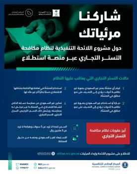 طرح لائحة نظام مكافحة التستر التجاري للمرئيات