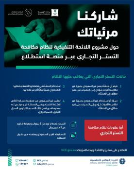 طرح مشروع اللائحة التنفيذية لنظام مكافحة التستر للمرئيات