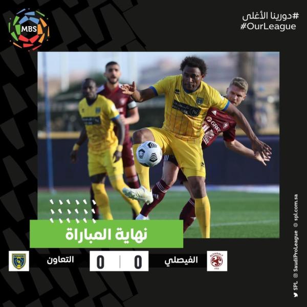 التعادل السلبي يخيم على مواجهة الفيصلي والتعاون