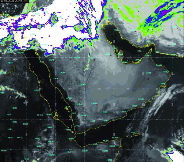 المؤشرات الجوية لمناطق المملكة