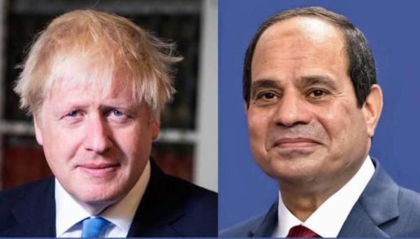 «السيسي» يبحث سبل التعاون مع «جونسون» 