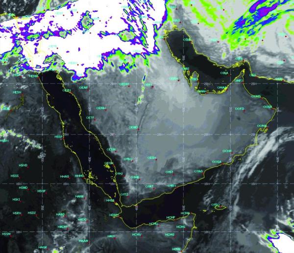 المؤشرات الجوية لمناطق المملكة