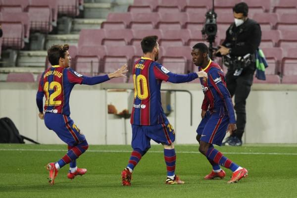 بهدف ديمبلي.. برشلونة يهدد صدارة أتليتيكو