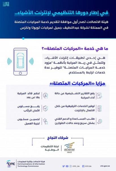 6 مزايا .. إطلاق خدمة «المركبات المتصلة» في المملكة