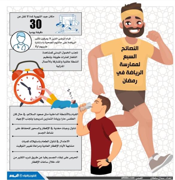 النصائح السبع لممارسة الرياضة في رمضان