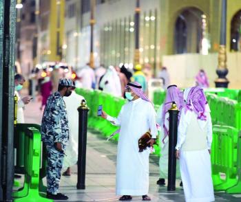 «أمن وسلامة» لقاصدي المسجد النبويالإجراءات الاحترازية..