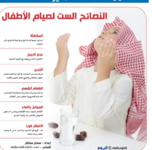 النصائح الست لصيام الأطفال
