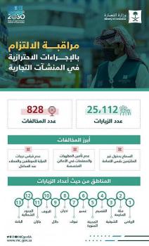 25 ألف جولة لـ«التجارة» تسفر عن 821 مخالفة فورية