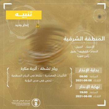 الأرصاد: رياح وأتربة على الشرقية حتى الـ 7 مساءً