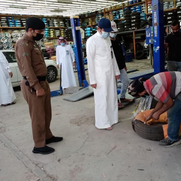 جولات مكثفة على محلات بيع الإطارات