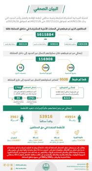 عاجل : ضبط 5.6 ملايين مخالف لأنظمة الإقامة وأمن الحدود