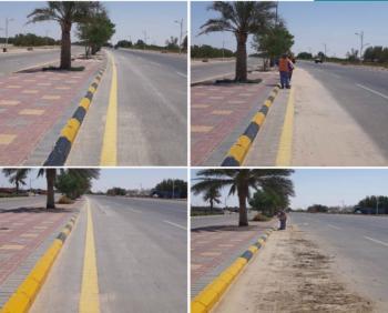 إزاحة أتربة «مخلفات الرياح» من طرق القليب