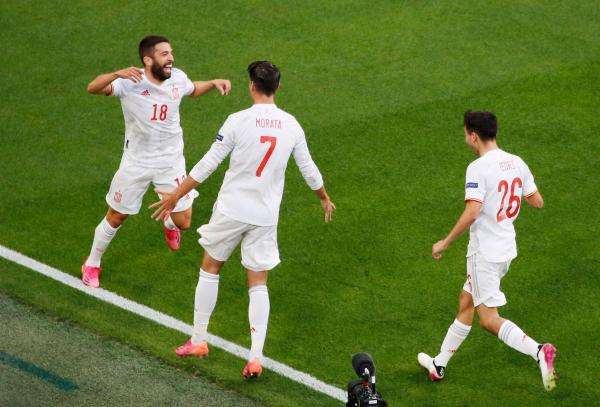 اسبانيا تتقدم على سويسرا بهدف جوردي آلبا