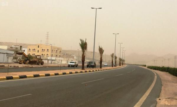 رياح وأتربة على 4 محافظات بالمدينة المنورة