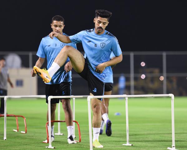 المحمد صالح يشارك لأول مرة بتدريبات الفتح