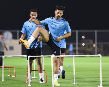 المحمد صالح يشارك لأول مرة بتدريبات الفتح
