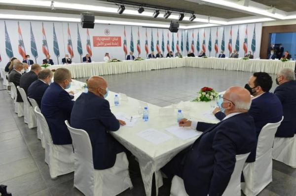 مشاركون بمؤتمر «لبنان ـ السعودية إعادة تصدير الأمل» في بلدة معراب