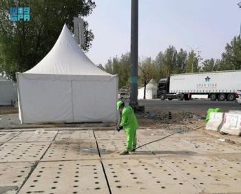 تعقيم وتطهير المشاعر المقدسة بعد مغادرة الحجاج