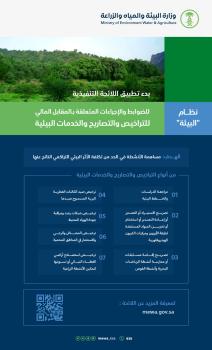 تفعيل اللائحة التنفيذية لإجراءات رسوم التراخيص البيئية