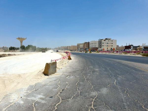 بثلاثة مسارات.. 43 % إنجازا بطريق «الجش - عنك»