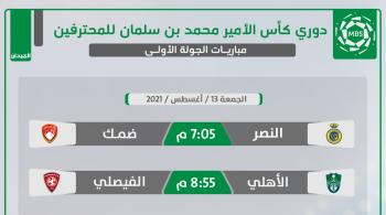 النصر وضمك.. موقعة ثأريةالأهلي والفيصلي.. مواجهة متكافئة