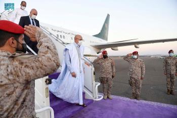 الرئيس الموريتاني يصل المدينة المنورة
