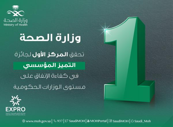 «الصحة » تحقق المركز الأول لجائزة «التميز المؤسسي»
