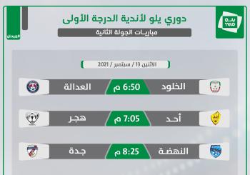 هجر يتحدى أحد للحفاظ على الصدارةمارد الدمام يرعب جدة.. والخلود يخشى قوة العدالة