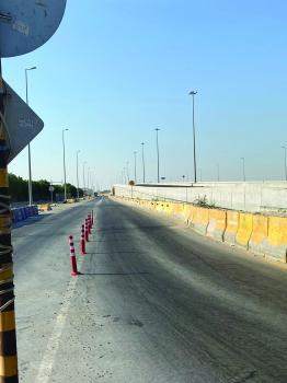 80 % إنجازا بجسر «الهافمون» مع طريق الخالدية