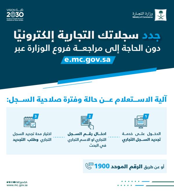 «التجارة» تدعو بتجديد أو شطب السجلات التجارية المنتهية 