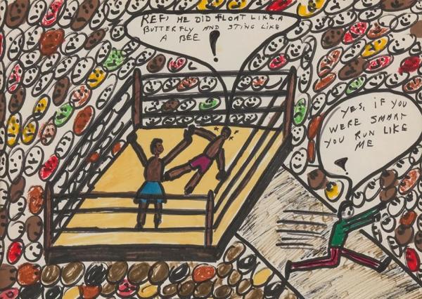 بيع لوحات رسمها الملاكم محمد علي بأضعاف السعر التقديري 