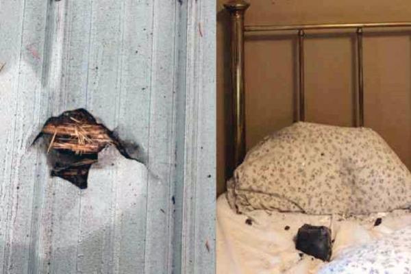 سقوط نيزك على وجه امرأة