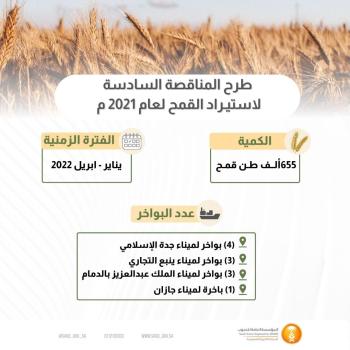 المؤسسة العامة للحبوب تطرح مناقصة لاستيراد 655 ألف طن قمح