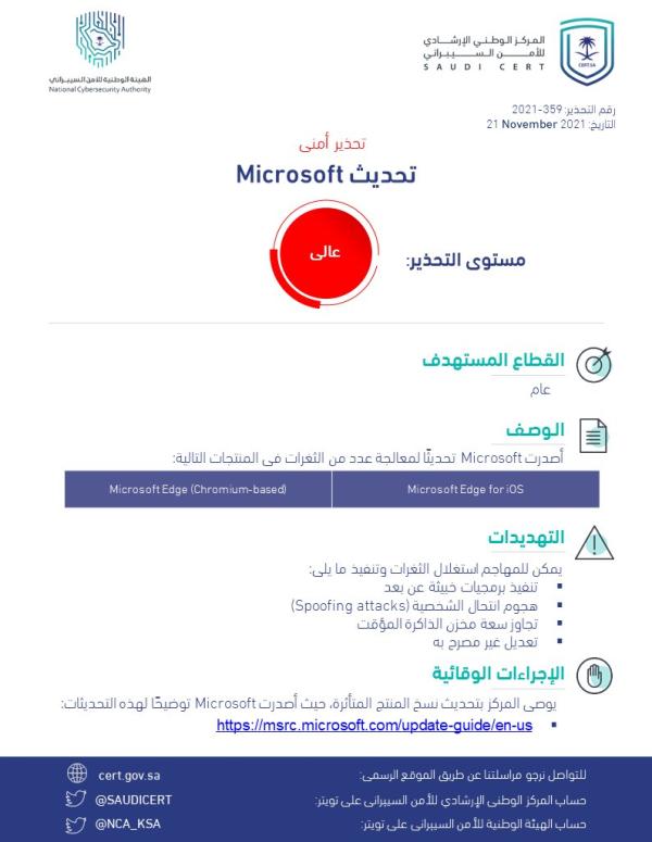 تحذير أمني عالي الخطورة بشأن بعض برامج «Microsoft» عاجل