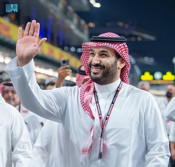 ولي العهد يشهد منافسات سباق جائزة السعودية الكبرى للفورمولا 1