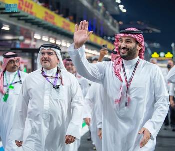 ولي العهد يشهد منافسات سباق جائزة السعودية الكبرى للفورمولا 1