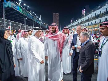 ولي العهد يشهد منافسات سباق جائزة السعودية الكبرى للفورمولا 1