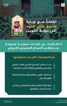 التجارة: توقيع 6 اتفاقيات بين شركات سعودية وكويتية عاجل