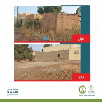 استمرار أعمال تحسين المشهد الحضري بالجوف