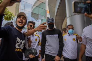 حمد الله أشعل وصالوه.. بأغنية الاتحاد يا جمالوه!!