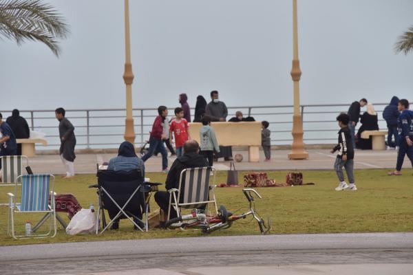 بعد أمطار الجمعة.. بهجة في واجهة الخبر البحرية