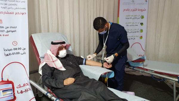 55 متبرعا ضمن «بدمك تحييها 7» في رأس تنورة